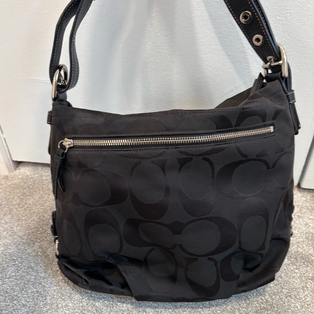 Coach Black Signature Shoulder Bag - Picture 2 of 5